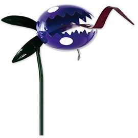 Sunset Vista Designs Yard Art Monster Gardens Venus Flytrap Decorative Garden Stake, 20-Inch, Purple
