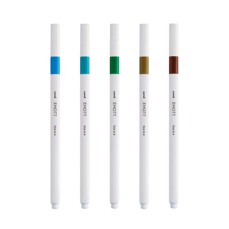 uni-ball Emott Uni Mitsubishi Pencil - 5 Felt Tip Pens