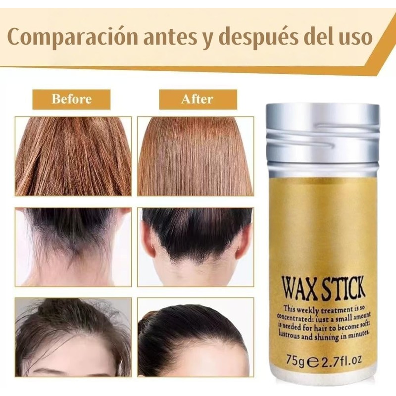 Palo de cera para el cabello, borde del cabello controlado