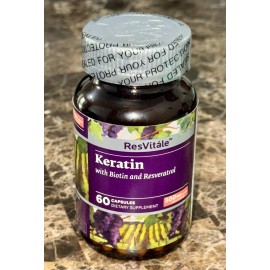 ResVitale ResVitále Keratin with Biotin & Resveratrol – 60 Capsules Hair, Skin, Nails