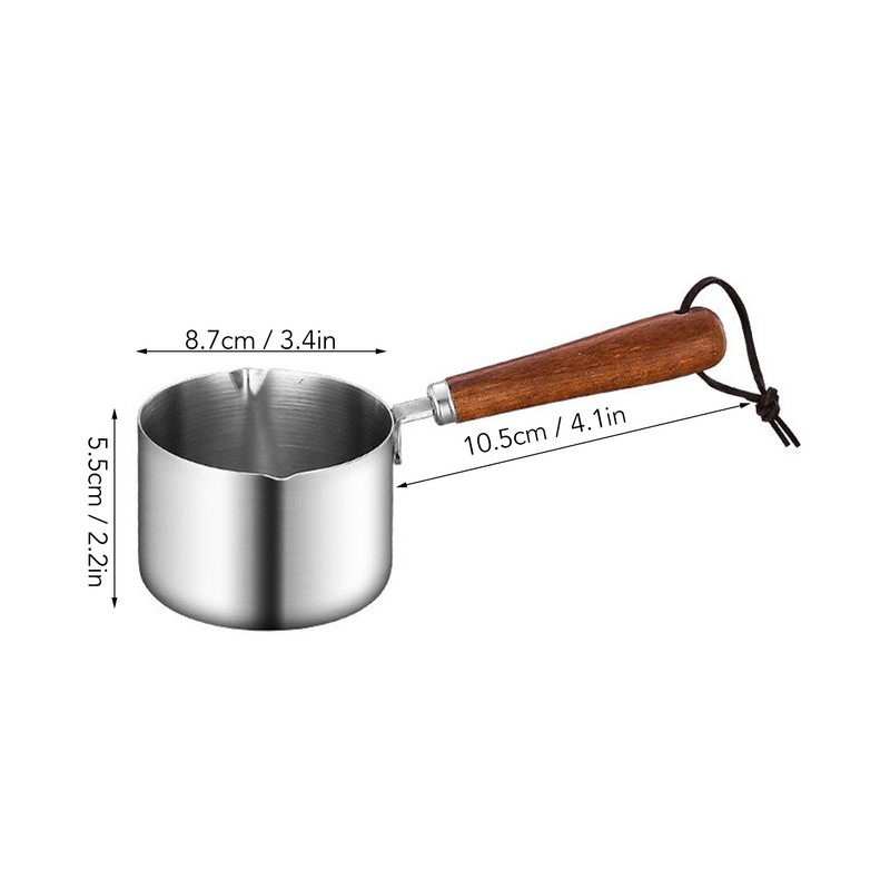 Milk Pot Stove Top Stainless Steel Boiler Sauce Pan Portable