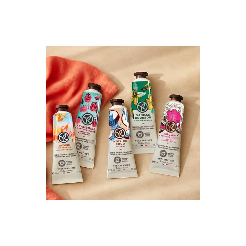 YVES ROCHER Set de 5 Cremas de Manos, Aromas Naturales