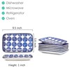Selamica Ceramic 9.5 Inch Large Rectangular Salad Plates, Dinner Plates,