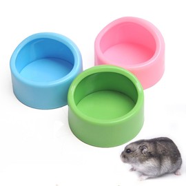 Pack of 3 Small Animal Bowls Hamster Feeding Bowls Anti-Bite Feeding Bowls Bowl for Pets Hamster Water Bowl Hamster Bowl for Hamsters, Guinea Pigs, Birds, Small Pets, Pink, Blue, Green