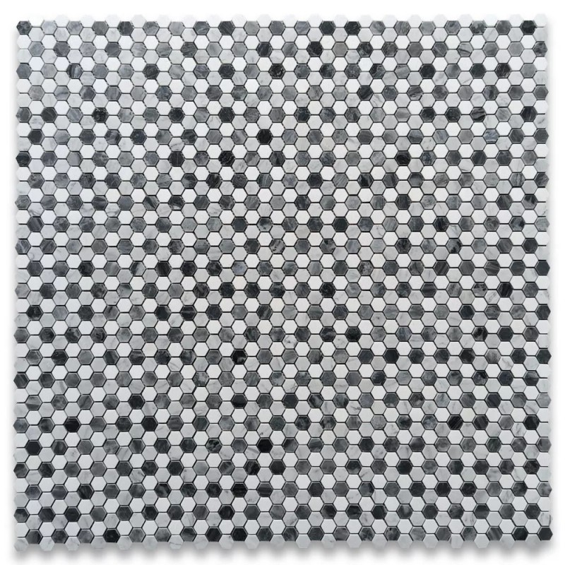 Stone Center Online C31A7XP Carrara White Bardiglio Gray Thassos White