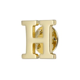 PATIKIL Letter Lapel Lepin Initial Alphabet Letter H Collar Pin Women Men Shirt Dress Suit Coat Collar Gold Letter H