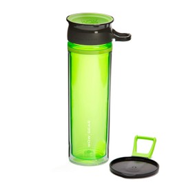 WOW GEAR 360 Botella de agua Tritan de doble pared, verde, 20 onzas / 600 ml