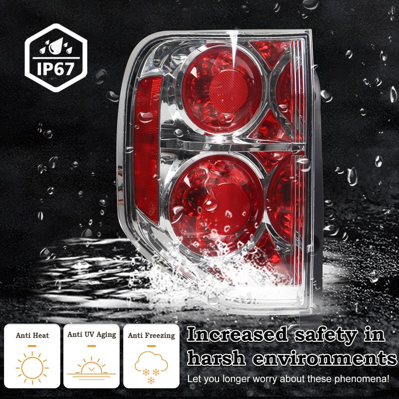 KAMDKI LH W/Bulbs and Wiring Harness Tail Light Assembly Fit