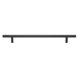 GlideRite Hardware 5012-228-MB-1 - Matte Black Solid Handle Bar Pull - 9" Center - 12" Long
