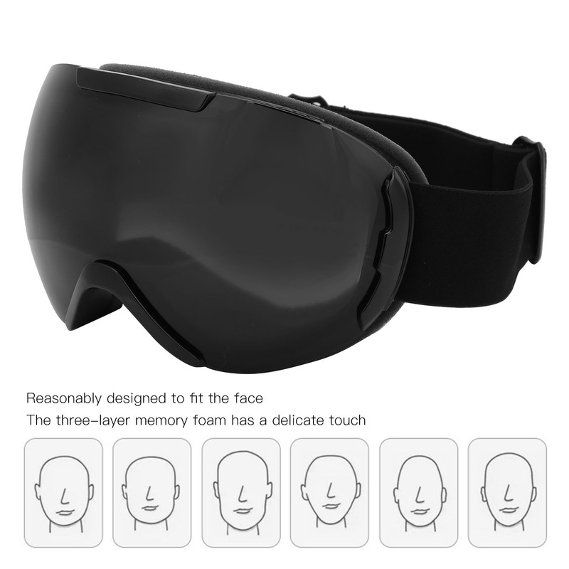Ski Snowboard Goggles DoubleLayer Lenses AntiFog UV Protection Snow Goggles