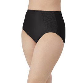 Bali Pack, Double Support Stretch Brief Panties, Moisture-Wicking Underwear for Women, 3-Pack, Black/Black/Black