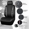 CAR PASS Leather Bling Diamond Car Seat Covers Front &