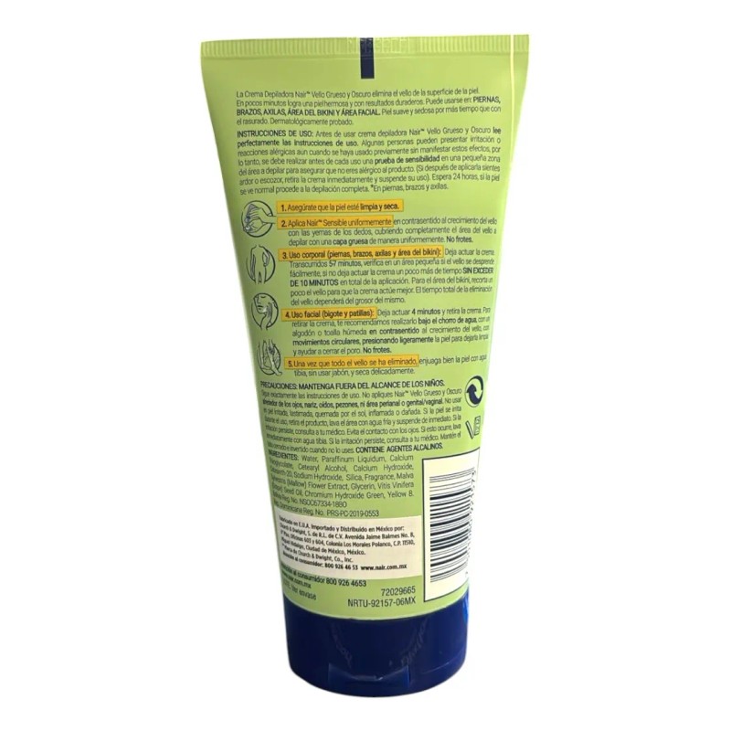 Crema Depilatoria Corporal Nair Vello Grueso Y Oscuro 150 Ml