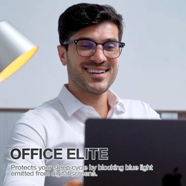 BIRCEN Blue Light Blocking Glasses: Al-Mg Metal Clear Bluelight Computer & Reading Glasses for Men Women Anti Eyestrain on Office & Home