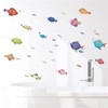 SMAOSTORE Wall Stickers Cartoon Cute Fish Sea Fish Sea Foam