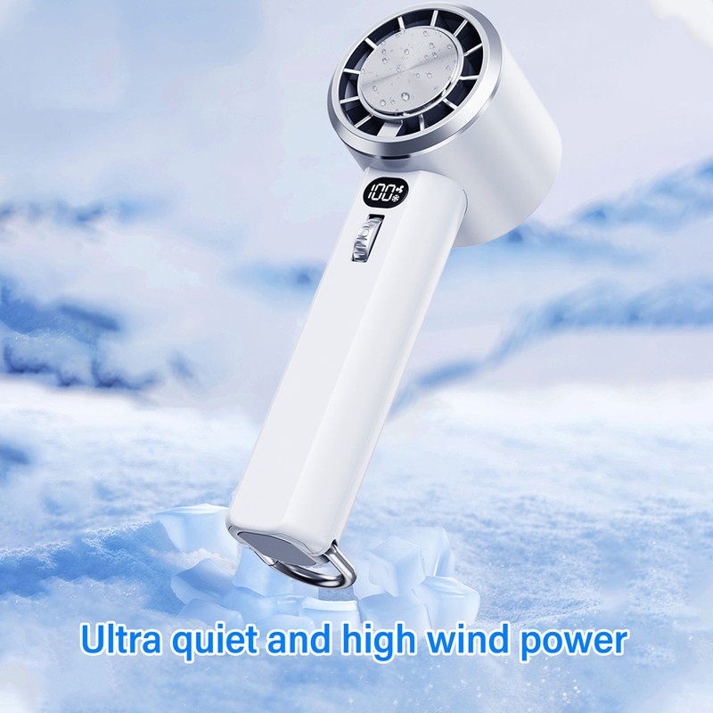 Portable Handheld Turbo Fan USB Rechargeable 14000RPM 100 Speed Quiet