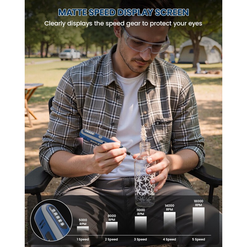 Navy Blue Cordless Rotary Tool, Rotary Tool Kit