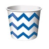 Creative Converting Chevron Stripe Treat Cobalt Cups, 3.5" x 2.5",