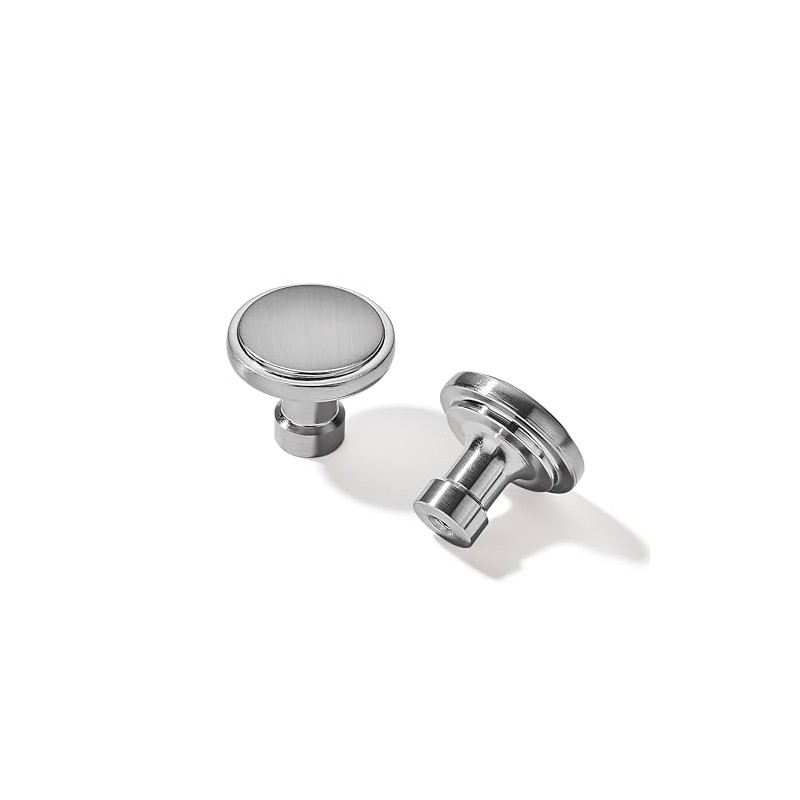 ZAUYX 5 Pack Brushed Satin Nickel Cabinet Knobs 1-1/4 inch,