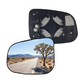 Driver Side Mirror Glass with Backing Plate - Power Heated Left Side View Mirror Replacement for Volvo S60 S80 V60 2012 2013 2014 2015 2016 2017 2018