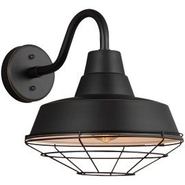 Generation Lighting Barn Light Cage for Outdoor Light Fixture Antique Bronze 98374-71, Stainless Steel Hanging Light Cage for Rustic Home Decor, Metal Lamp Guard for Outdoor Wall Light Fixture