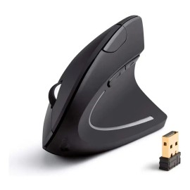 Mouse Ergonomico Inalambrico 2.4 Ghz 10 Metros De Alcance Color Negro