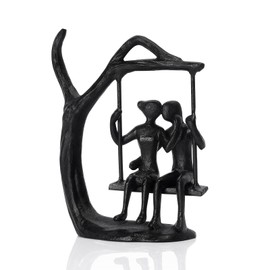 ysnn Anniversary Wedding Gifts for Couple/Her,Romantic Handcrafted Swing Couple Figurine, Cast Iron Ornament for Marriage Gift, Suitable Birthday Gift for Wife and Husband.