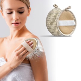 Rusabl Ramie Bath Loofah for bathing, Body Loofah, Exfoliating Bath Sponge, Bathing Scrubber for Men and Women Cleanses & Gently Exfoliates Skin