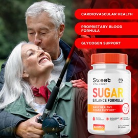 Sweet Vital Relief Capsules - Sweet Vital Relief Balance Formula Pills - All Natural SweetVital Relief Daily Healthy Sugar Support Supplement Advanced Ingredients for Wellness and Health (60 Capsules)