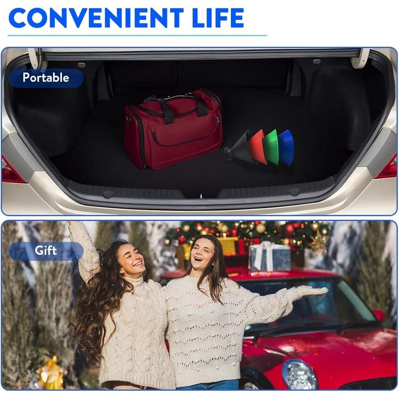 Magical Ice Scraper, 4 Pack Round Snow Scraper for Car