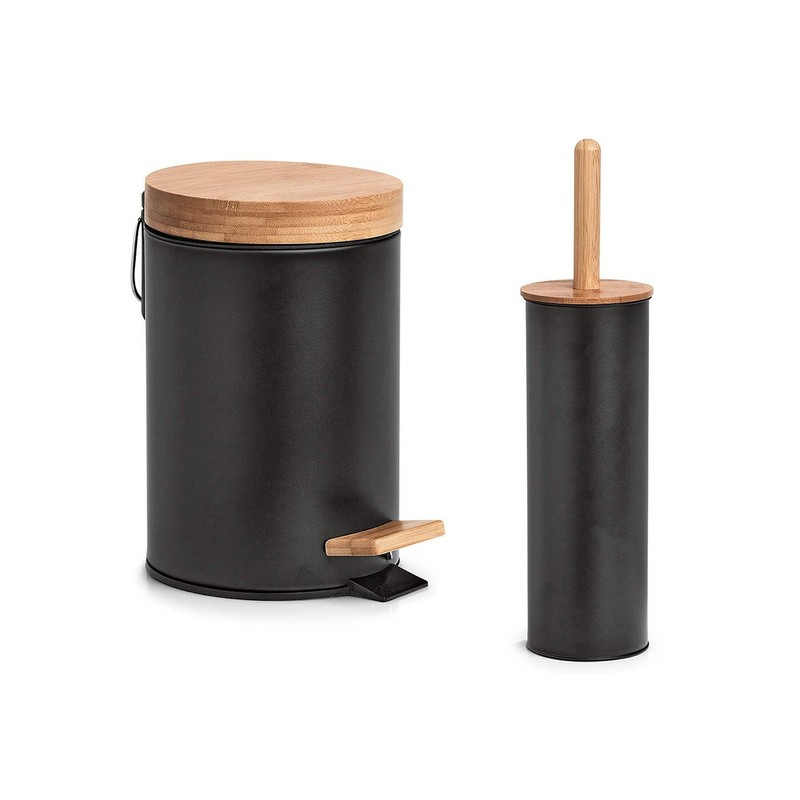 Zeller Present 18910 Cosmetic Bin 3 Litres Metal / Bamboo