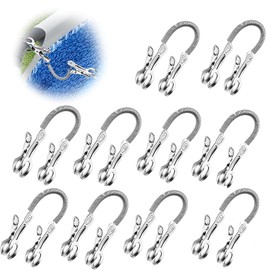 10 PCS Stainless Steel Swimming Pool Cover Clips,for Aboves Ground Pools Solar Cover Clamps,Pool Solar Cover Clips,Solar Cover Attachment Clips