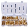 Alkan Wood Screws Brass Plated Countersunk Head Phillips 500-Piece Diameter