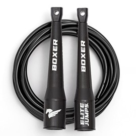 Elite Jumps Boxer - Cuerda de saltar para entrenamiento físico y cardiovascular - Cuerda de saltar de boxeo de cuerpo completo diseñado profesionalmen