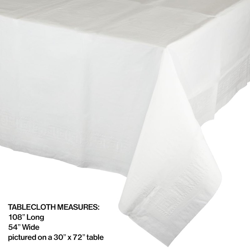 Trendware White Paper Tablecloths, 3 Count