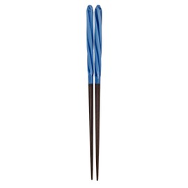Aoba Chopsticks Natural Wood, Candy Ball Thread, Blue, 9.1 inches (23 cm)