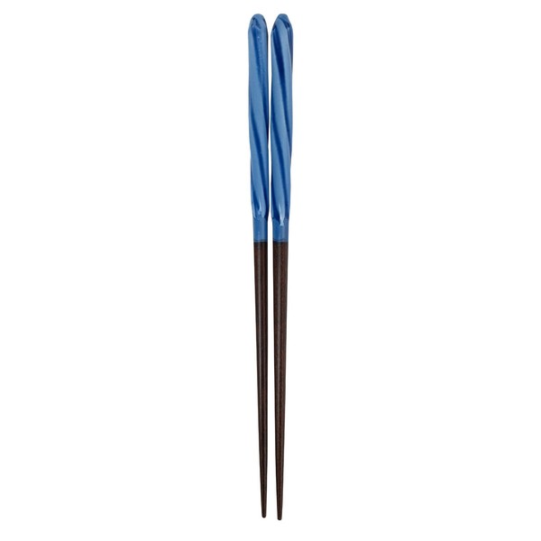 Aoba Chopsticks Natural Wood, Candy Ball Thread, Blue, 9.1 inches