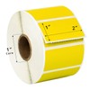 HOUSELABELS 2" x 1" Yellow Barcode Labels on 1" Core