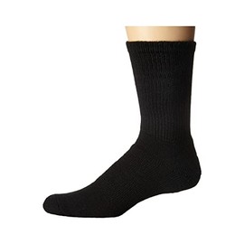 Thorlos Unisex WX Walking Thick Padded Crew Sock, Black, Medium