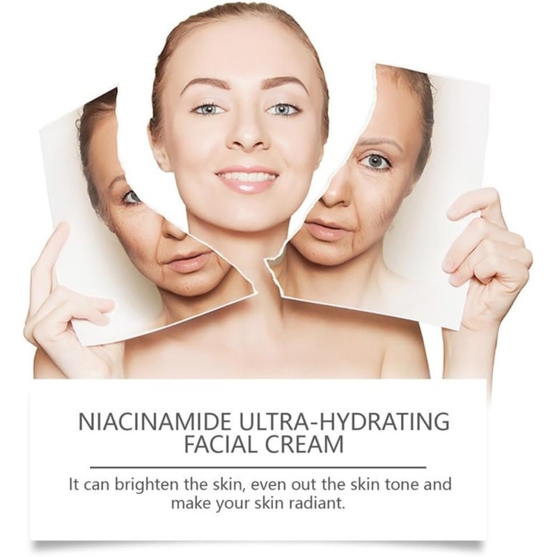 3PCS Hydrating Face Moisturizer with Niacinamide Repair Skin Barrier Day