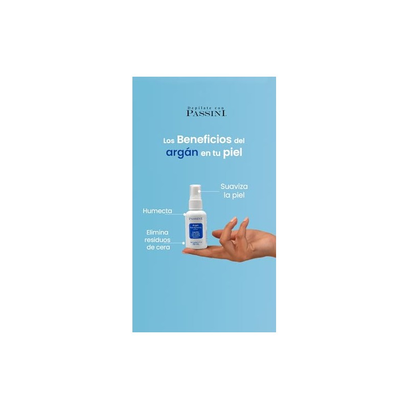 PASSINI Loción con argán 250ml para despúes de depilar. Humecta