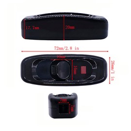 BuxiuGK Pack of 2 Intermediate Switches, AC 250 V 10 A Inline Switch, Lamp Switch, Cable Switch, Torpedo Switch with LED Indicator Light for All Types of Electric Lamps, Table Lamps, Black