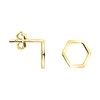 SOFIA MILANI - Women's Earrings 925 Silver Hexagon Stud Earrings,