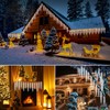 Christmas Icicle Lights - 2 Pack Total 200 LED 40