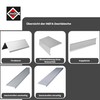 INEFA Angle Sheet Roof without Waterfold Aluminium 200 cm, Silver,