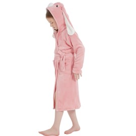 ACOGNA Girls Robe Hooded Boys Animal Bathrobes Children Birthday Christmas Gifts, bunny 150