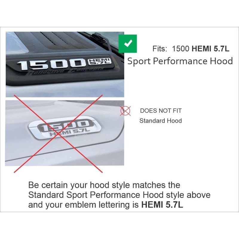 Reflective Concepts 2019-2022 Ram 1500 HEMI 5.7L Sport Performance Hood