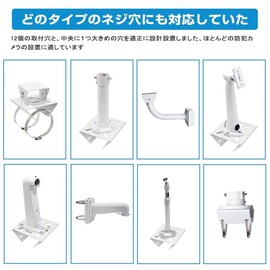 Security Camera Pole, 2 PCS, Mounting Hardware, Pole, Camera Bracket, Stand, Housing, No Screws, No Screws Required, Surveillance Camera, Dummy Housing, Bracket, Cylinder, Prismatic Column, Outdoor