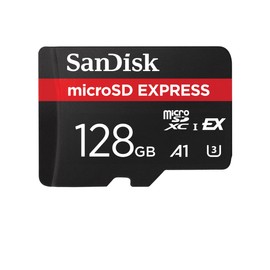 SanDisk microSD Express Memory Card 128 GB (Ideal for 4K UHD & RAW Image Recording, Read up to 880 MB/s & Write up to 480 MB/s, RescuePRO Deluxe)