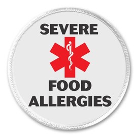 Severe Food Allergies – Medical Alert Symbol 3" Sew On Patch Allergy